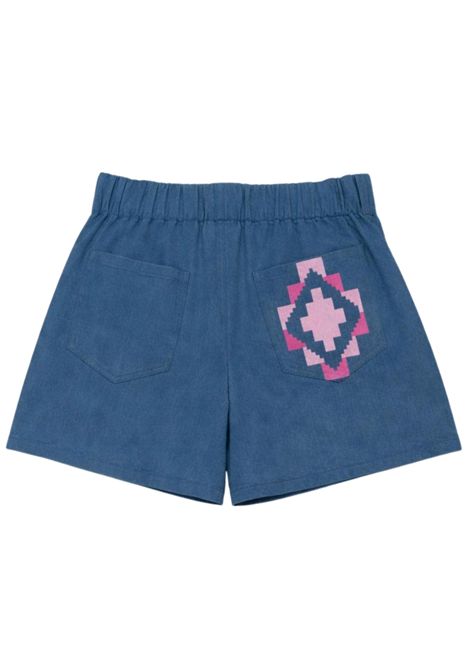 Shorts bambina in cotone denim MARCELO BURLON | GSH107DENIM
